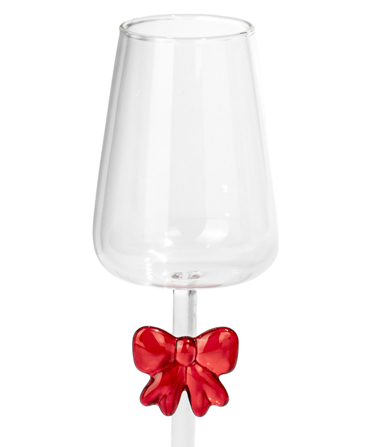 Thirstystone Bow Wine Glasses, Set Of 2 In Transparent