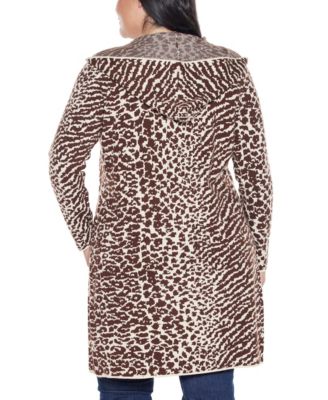 Plus Size  Urban Safari Hooded Coatigan Sweater