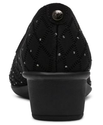 Anne Klein Women's Wendell-C Rhinestone Wedge Loafers