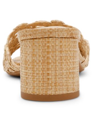 Women's Flores Block Heel Raffia Dress Sandals