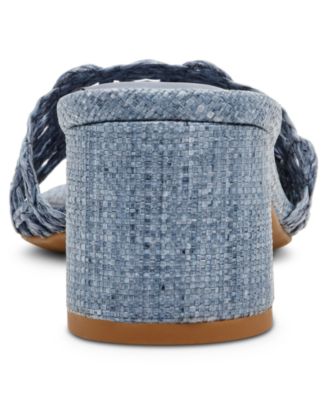 Women's Flores Block Heel Raffia Dress Sandals