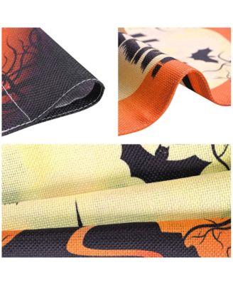 Halloween Pumpkin String Light with Garden Flag Full Moon Jack O Lantern Outdoor Yard Decorations 2025