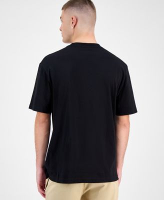 Men's Dabolos Relaxed-Fit Piece-Dyed Short-Sleeve Graphic Cotton T-Shirt