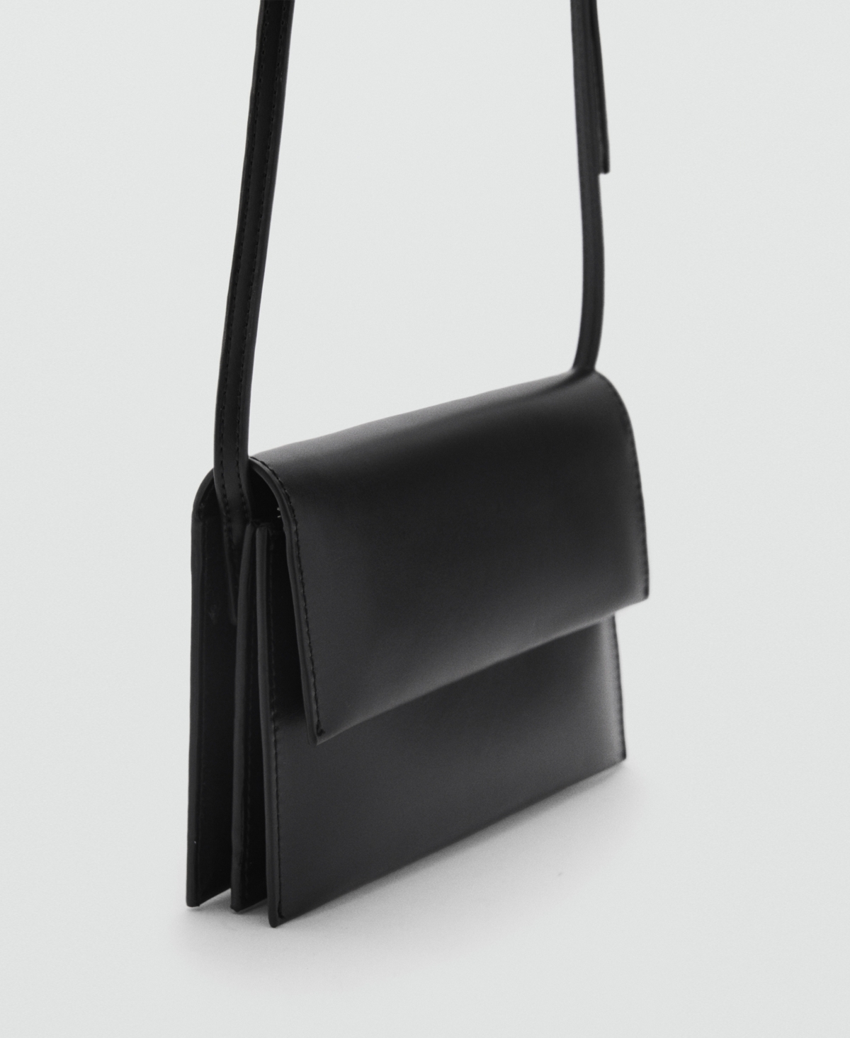 Mango Women's Flap Crossbody Bag In Black