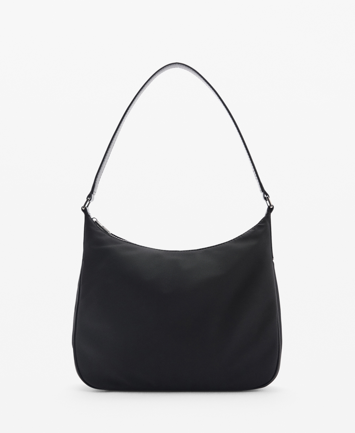 Mango Women's Medium Nylon Shoulder Bag In Black
