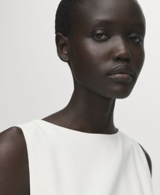 Women's Pleat Detail Peplum Top