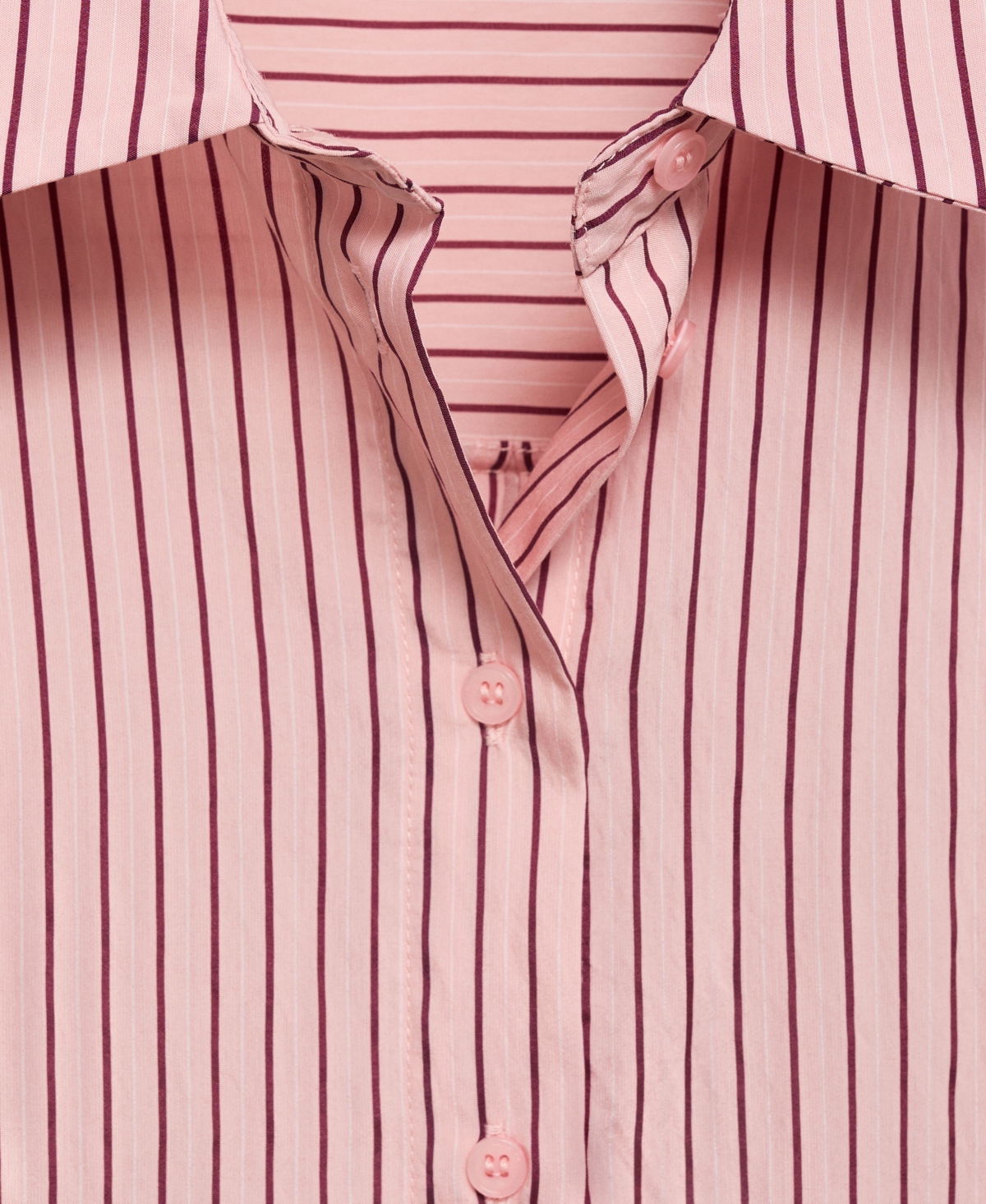 Mango Oversize Striped Shirt In Pink