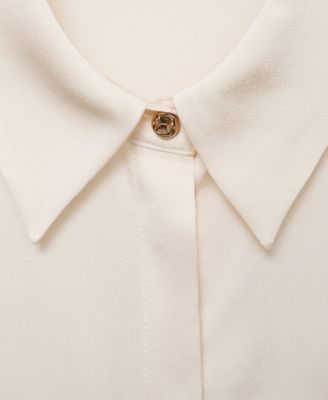 Women's Satin Finish Flowy Shirt