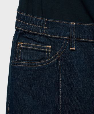 Women's Stitching Detail Straight-Leg Maternity Jeans