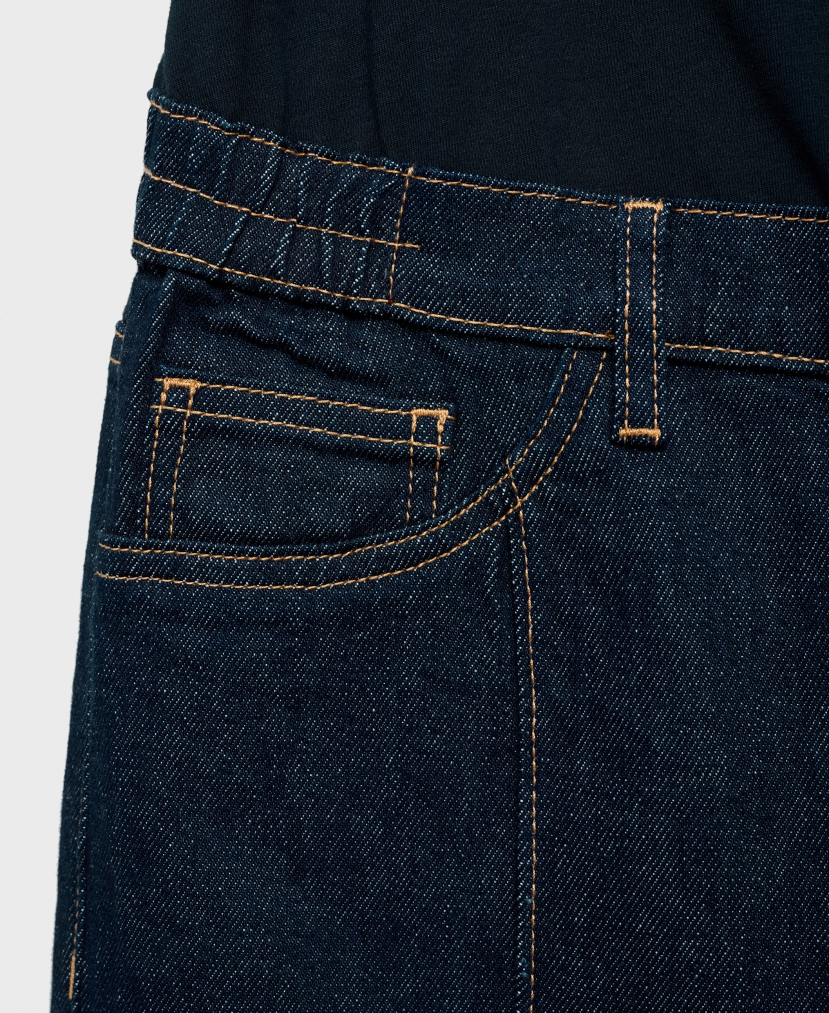 Mango Women's Stitching Detail Straight-Leg Maternity Jeans