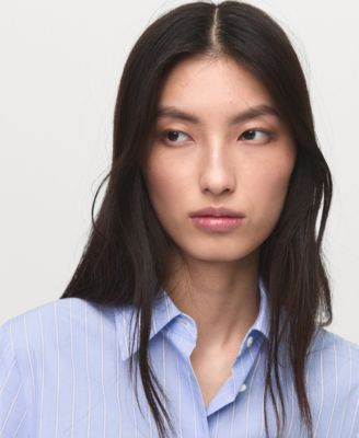 Women's Cotton and Lyocell Blend Straight Shirt