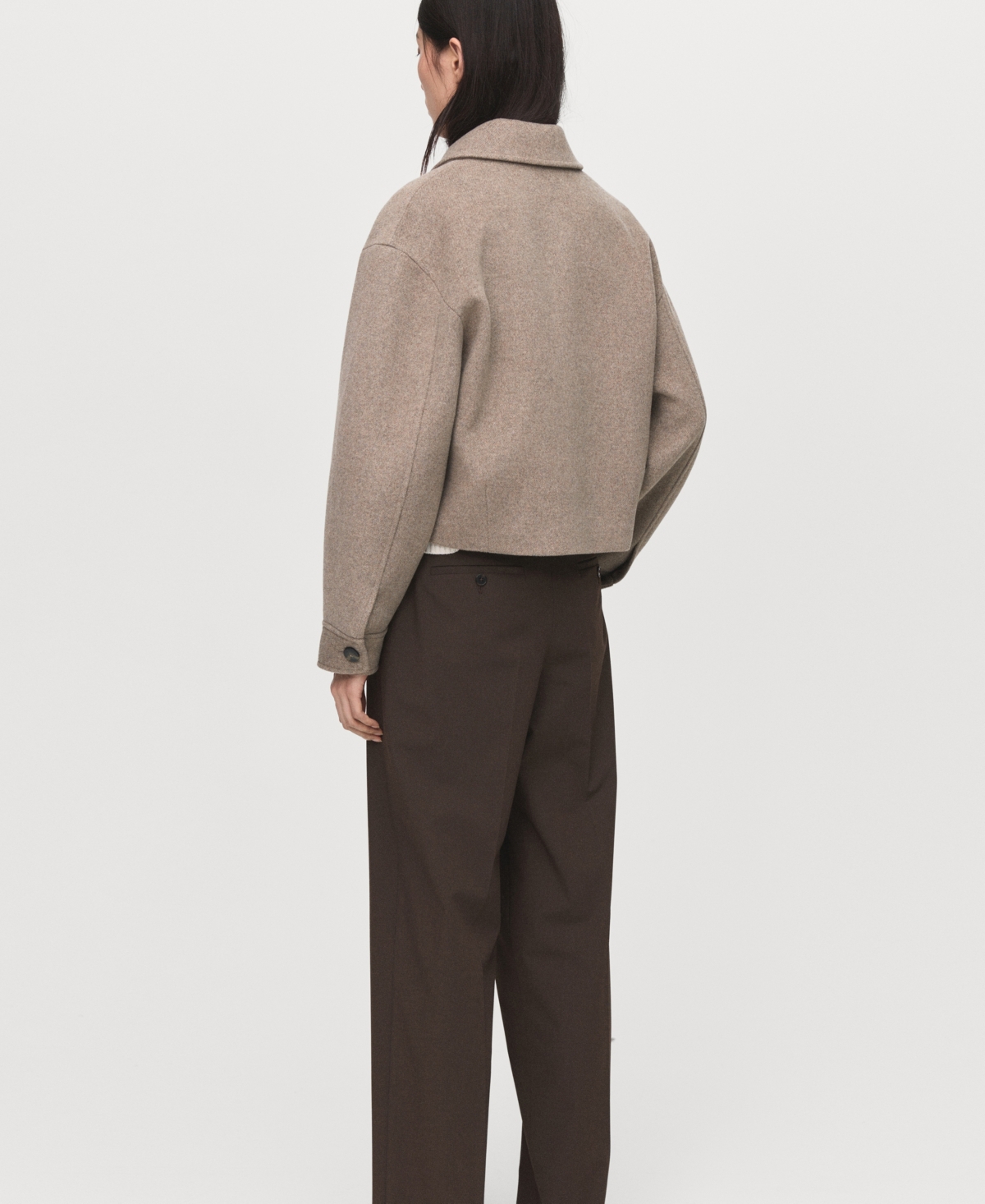Mango Women's Wool Bomber Jacket In Neutral