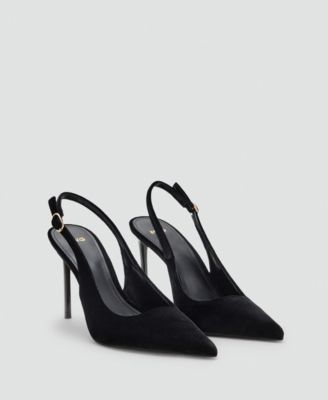 MANGO - Women's Velvet Heeled Shoes