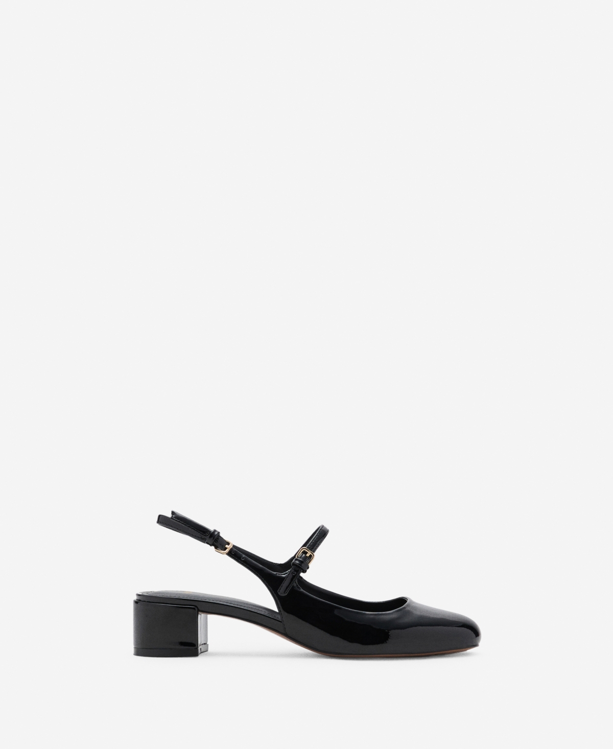 Mango Women's Patent Leather-effect Block-heel Shoes In Black