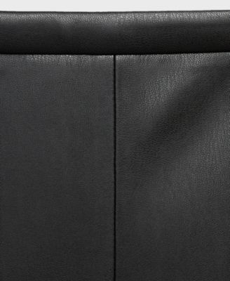 Women's Leather-Effect Midi Skirt