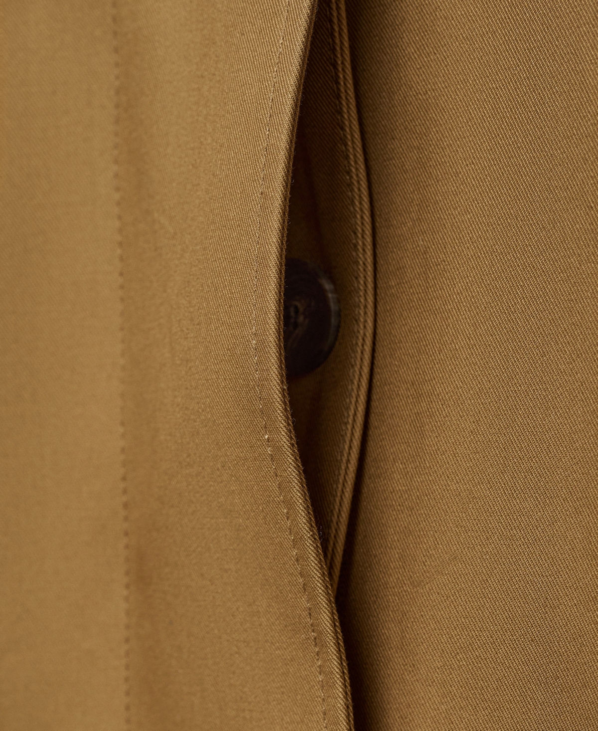 Mango Longline Cotton Trench Coat In Brown