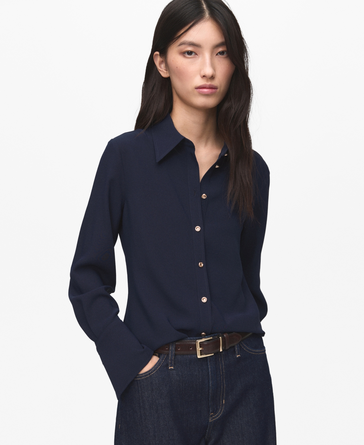 Mango Women's Jewel Buttons Shirt