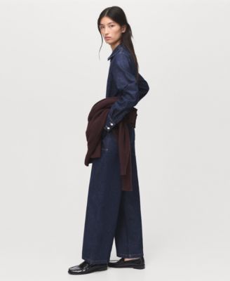 Women's Belt Denim Jumpsuit