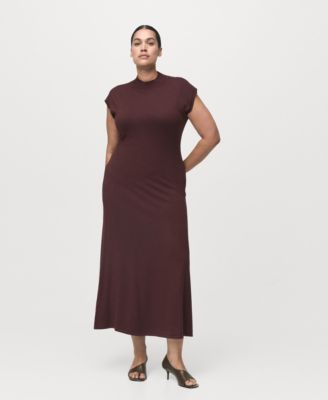 Women's Perkins-Neck Knitted Dress