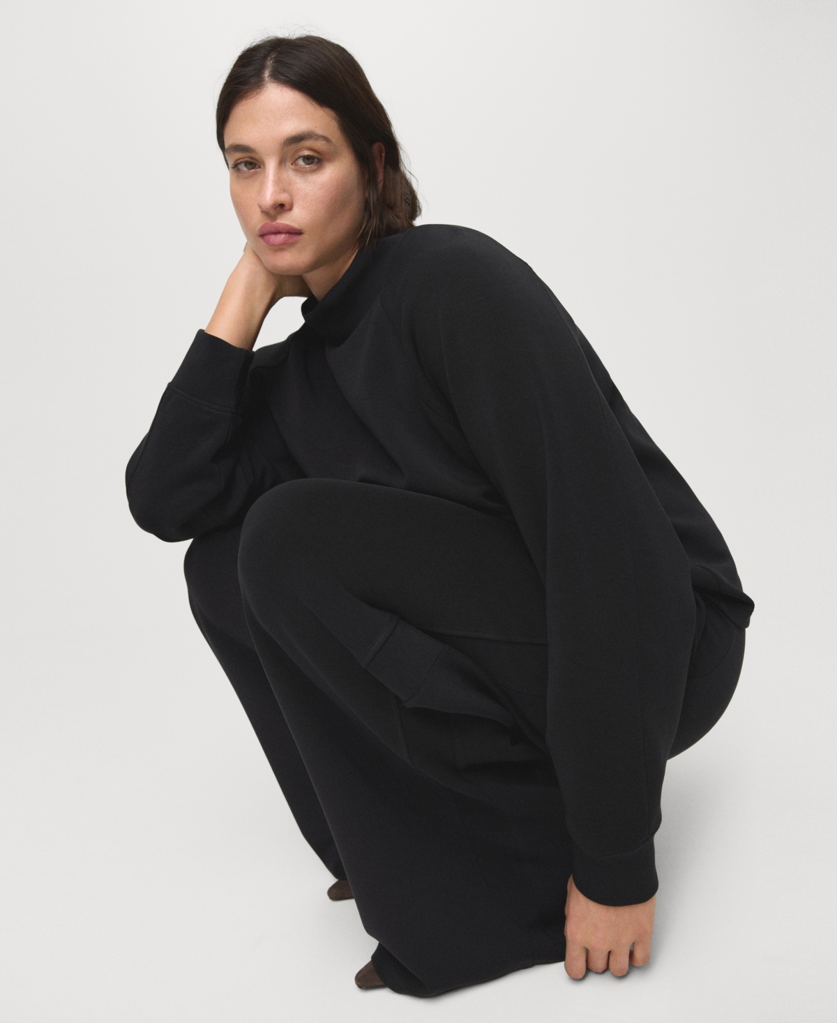 Mango Women's Drawstring Jogger Pants In Black