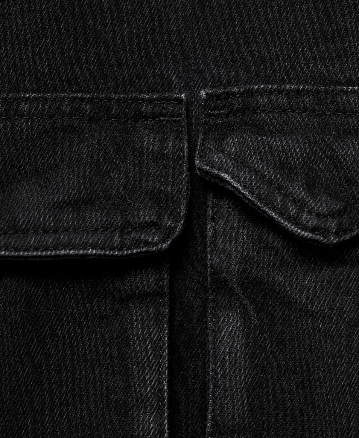 Mango Women's Pockets Oversized Denim Parka In Black