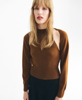 MANGO - Women's Cardigan-Style Detailing Sweater