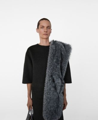 MANGO - Women's Three-Quarter Sleeve Wool Top