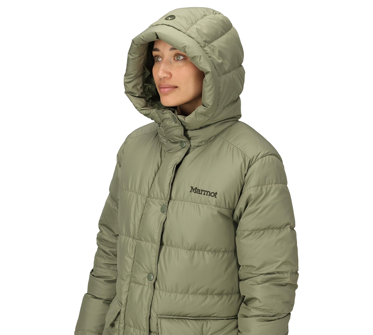 Marmot Women's Strollbridge Hooded Down Parka In Green