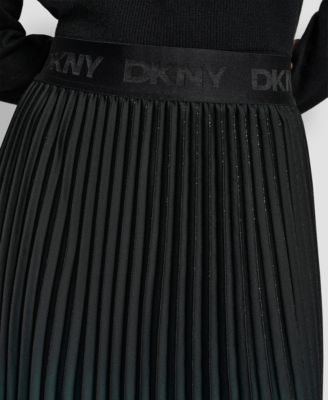 Women's Pleated Ombre Pull-On Skirt