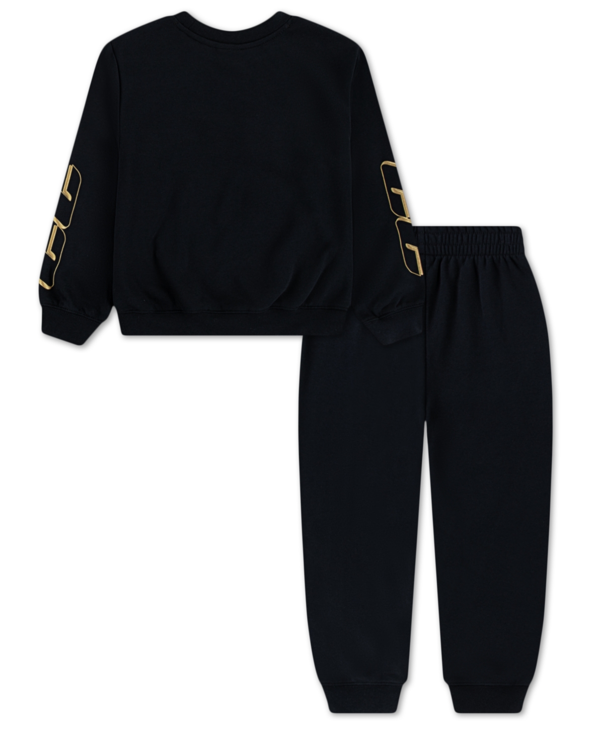 Jordan Little Kids Mountainside Crewneck Sweatshirt And Jogger Pants Set In Black
