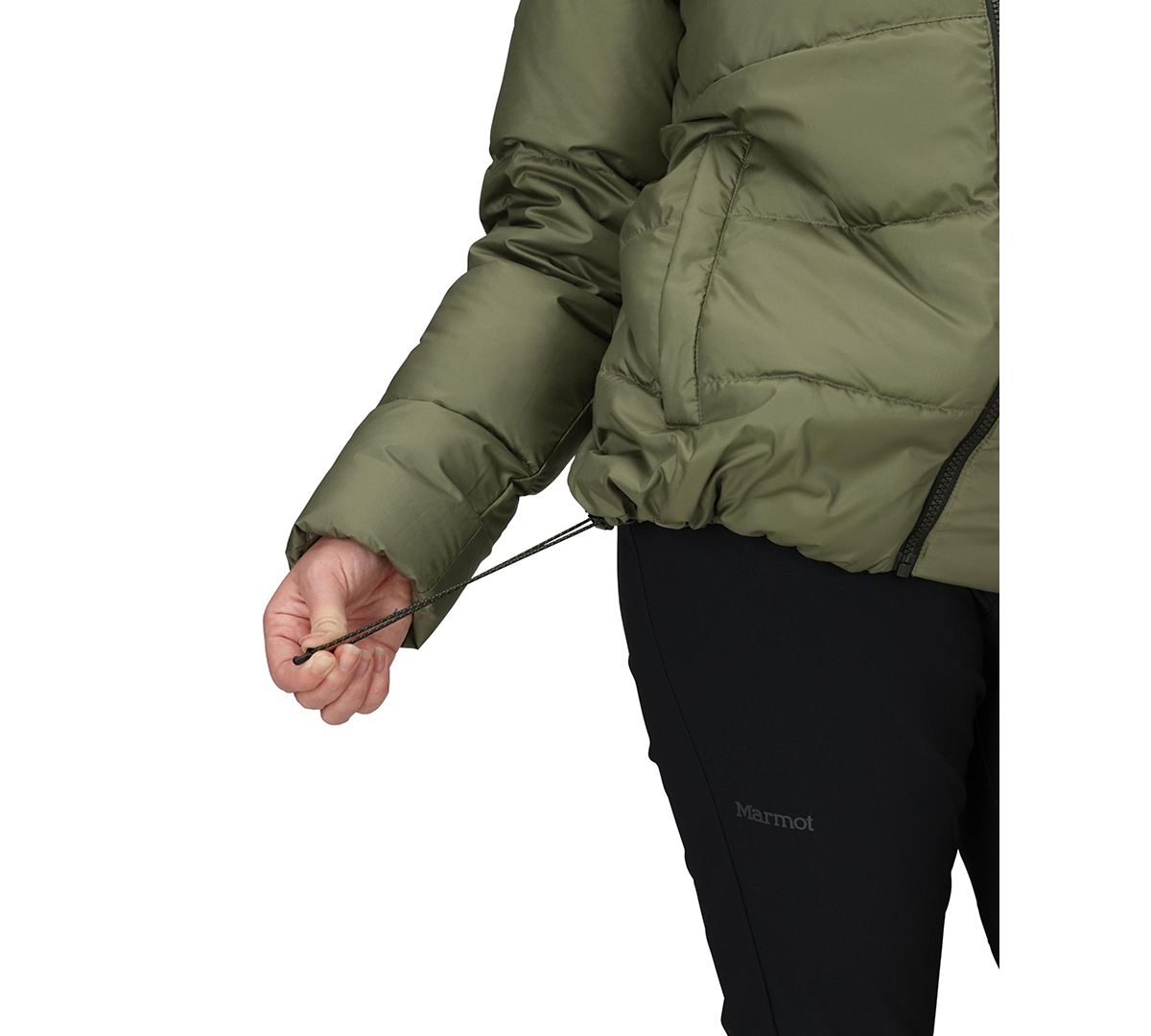 Marmot Women's Guides Big-baffled Puffer Hooded Jacket In Green