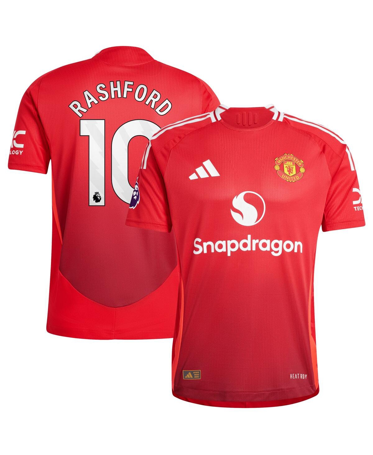 Adidas Men's Marcus Rashford Red Manchester United 2024/25 Home Authentic Player Jersey