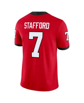 Men's Matthew Stafford Red Georgia Bulldogs Player Game Jersey