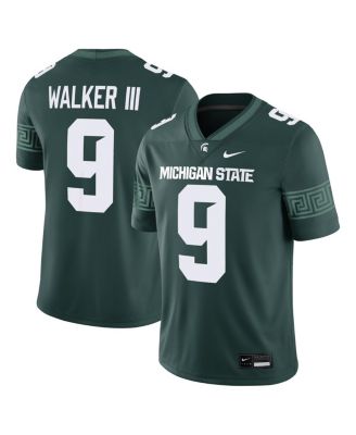 Nike - Men's Kenneth Walker III Green Michigan State Spartans Player Game Jersey