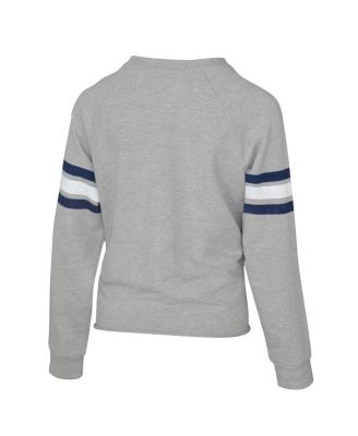 Women's Gray Dallas Cowboys Raglan Terry Sweatshirt