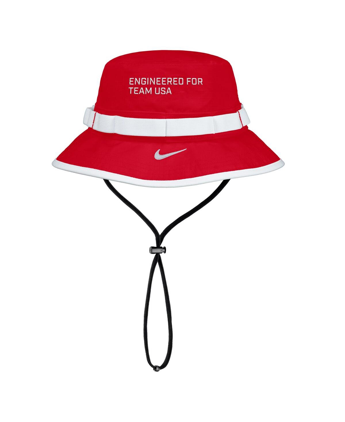 Nike Men's Red Team Usa Apex Sideline On-field Dri-fit Boonie Bucket Hat In Red