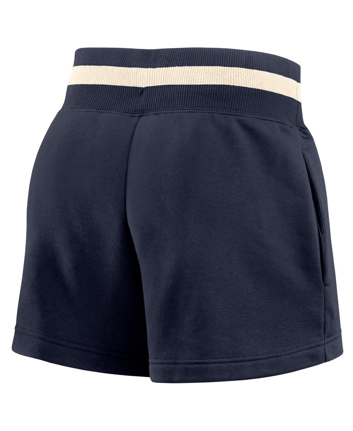 Nike Women's Navy Team Usa Phoenix Fleece High Rise Shorts In Brown