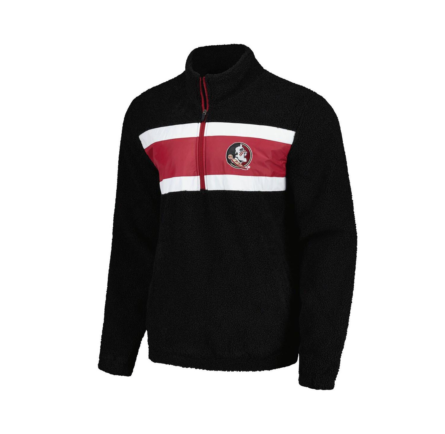 Men's Black Florida State Seminoles Pinch Runner Half-Zip Sweatshirt