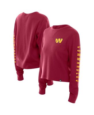 New Era - Women's Burgundy Washington Commanders Sport Night Thermal Long Sleeve T-Shirt