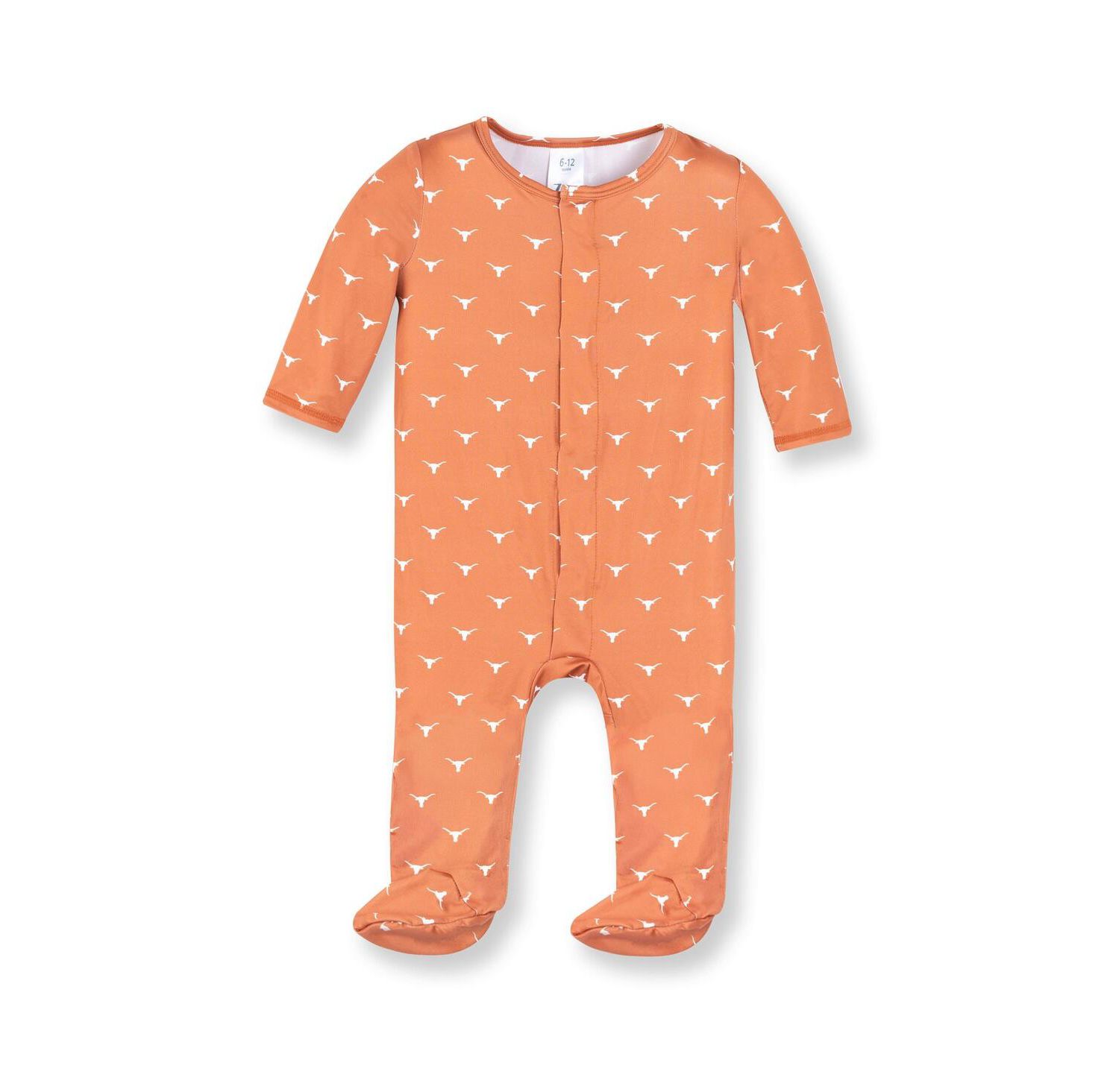 Baby Boys and Girls Texas Orange Texas Longhorns Magnetic Closure Sleeper