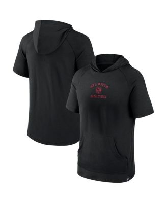 Fanatics - Men's Black Atlanta United FC Match Raglan Short Sleeve Pullover Hoodie