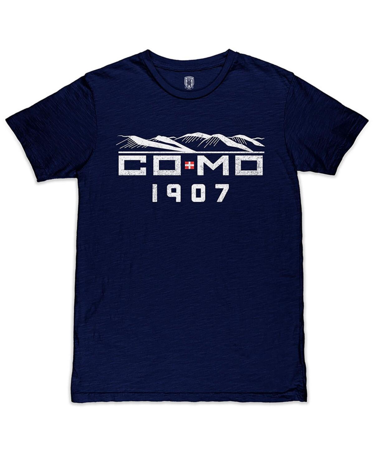 1863fc Men's Navy Como 1907 Landmark Slub T-shirt In Blue