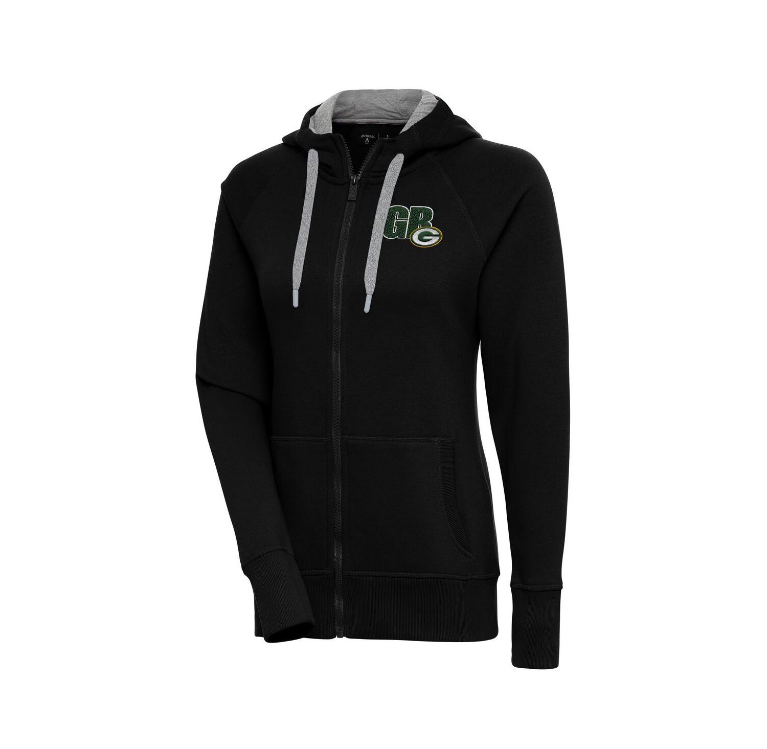 Women's Black Green Bay Packers Victory Full-Zip Hoodie