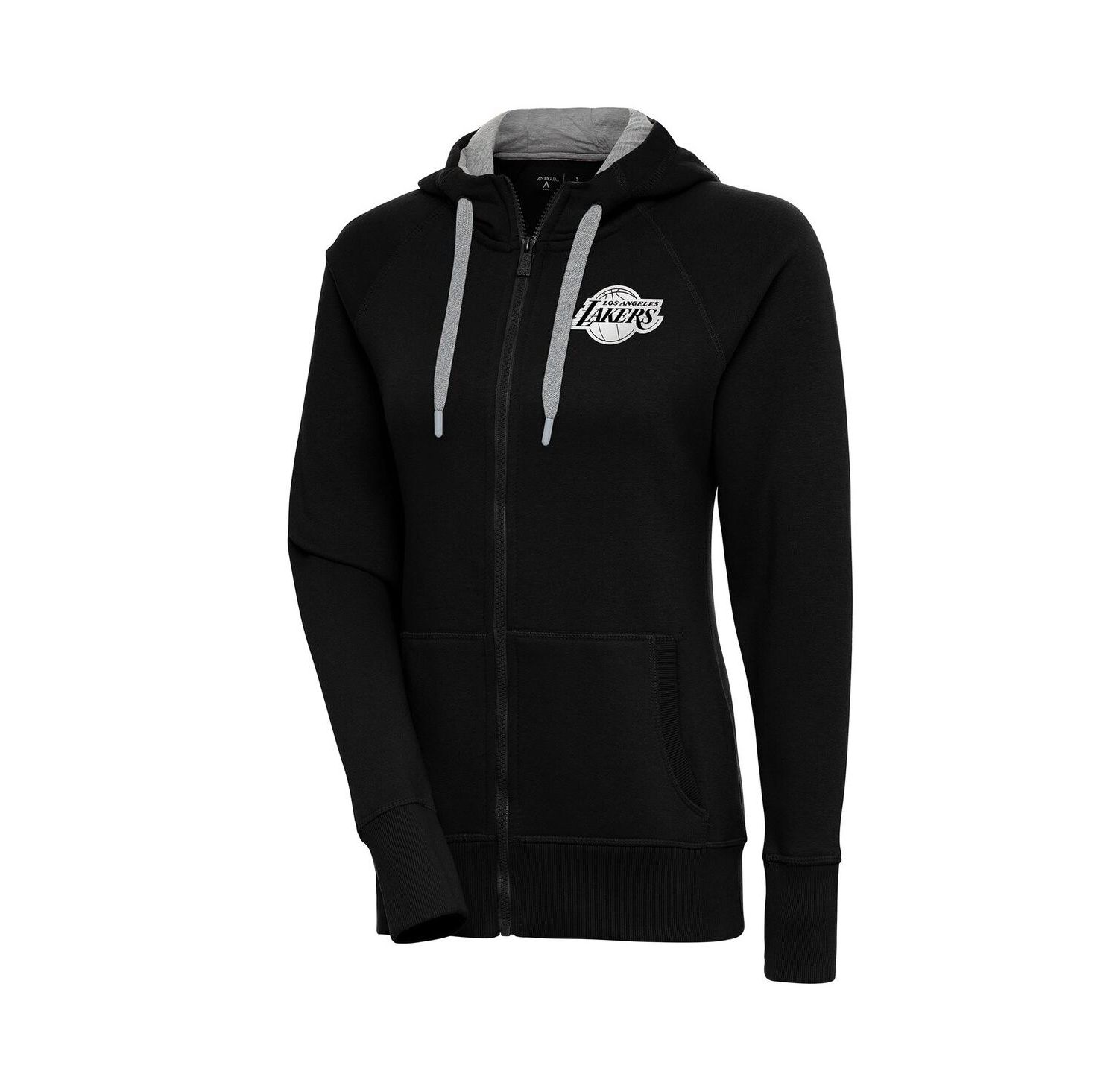 Women's Black Los Angeles Lakers Brushed Metallic Victory Full-Zip Hoodie