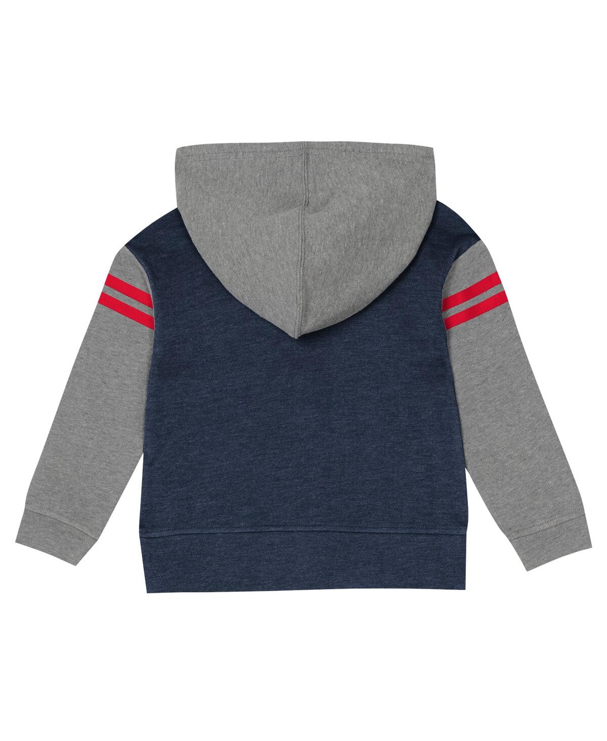 Outerstuff Toddler 2-piece New England Patriots Club House Long Sleeve Hoodie Top And Leggings Set In Gray
