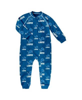 Outerstuff - Toddler Blue Detroit Lions Allover Print Raglan Full-Zip Jumper