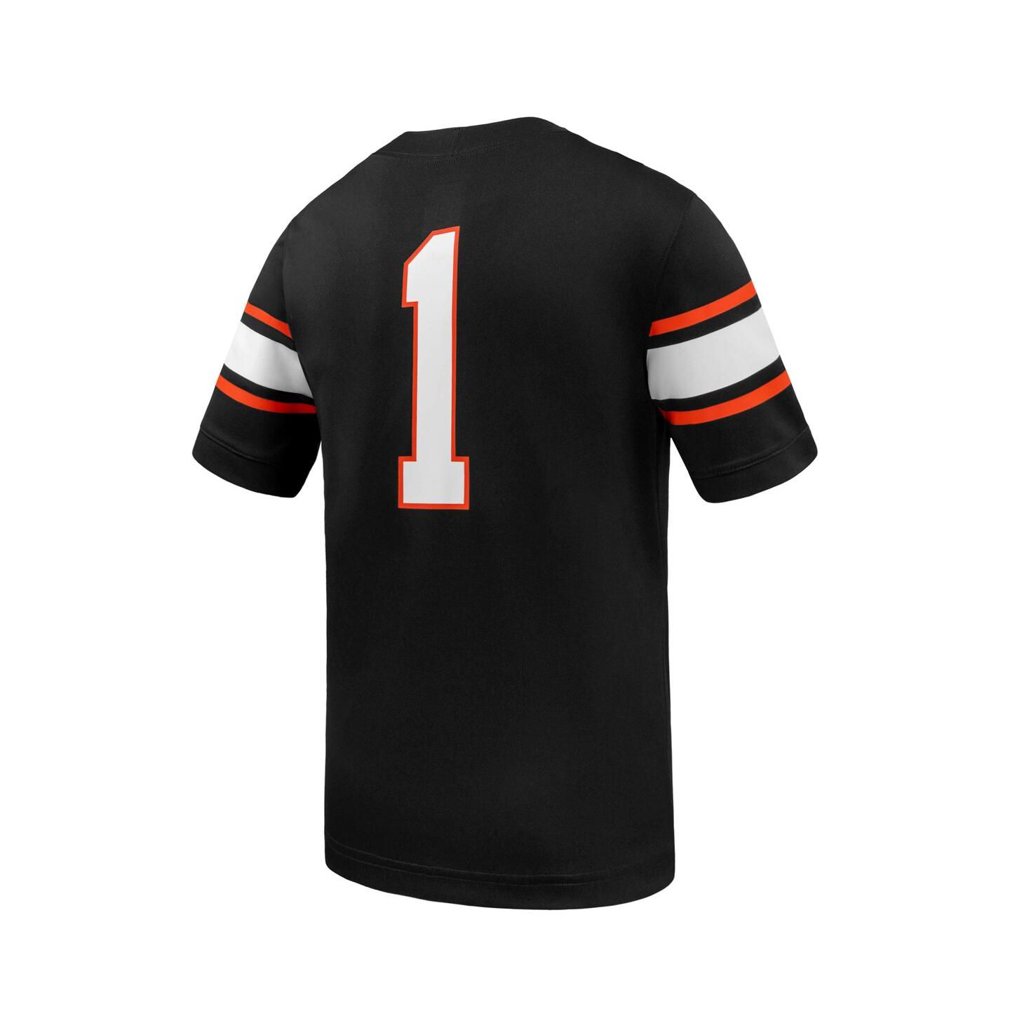 Мужской топ Nike Black Oklahoma State Cowboys Untouchable Replica Game Jersey — фото 3