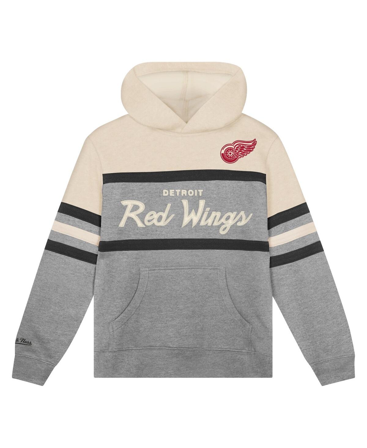 Mitchell & Ness Toddler Black Detroit Red Wings Head Coach Hoodie In Gray