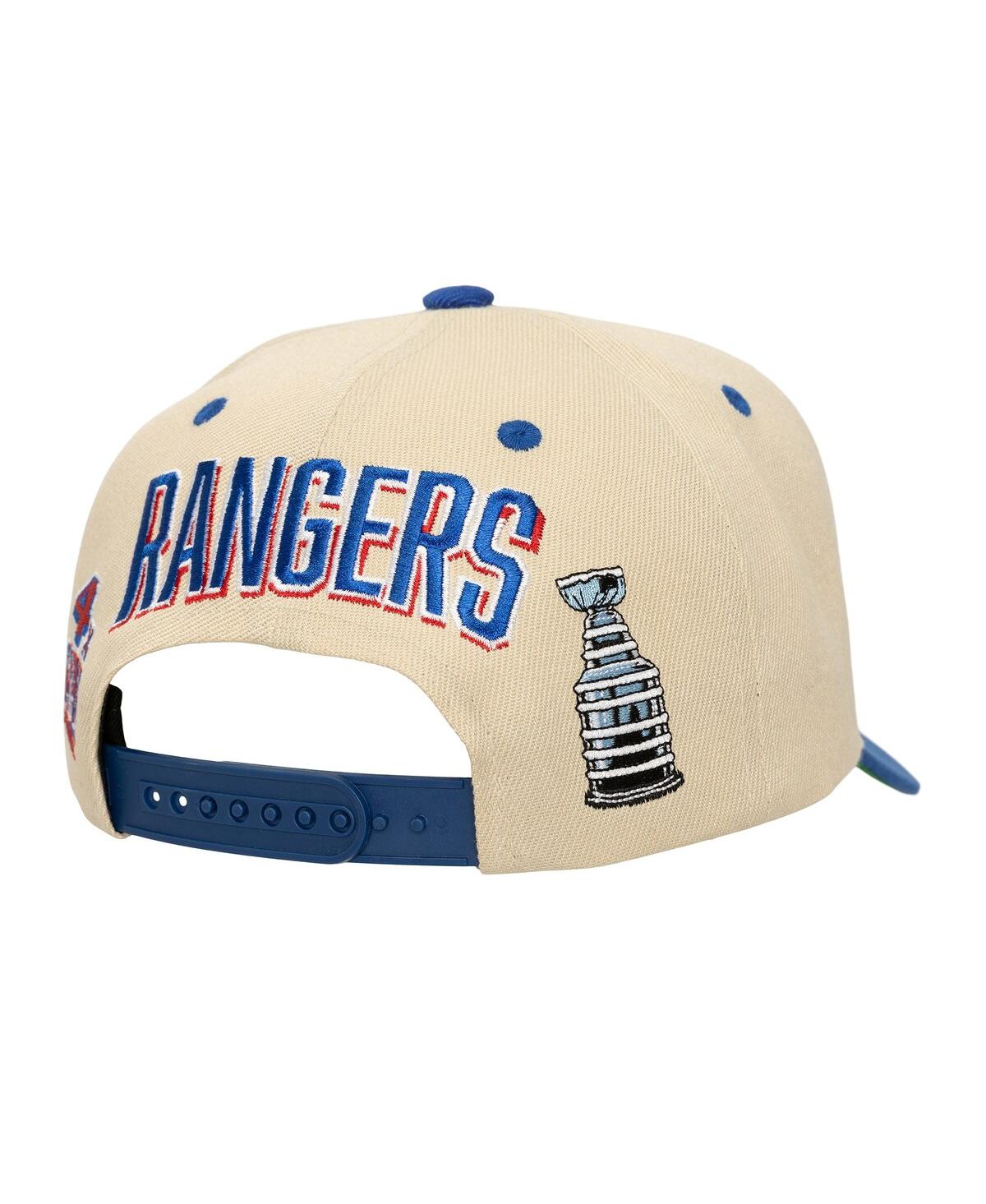 Mitchell & Ness Men'sâ Cream New York Rangers Soul Legacy Defined Two-tone Pro Crown Adjustable Hat In Neutral