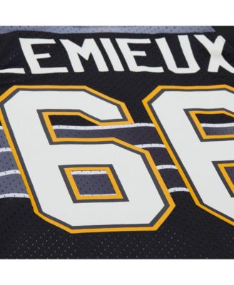 Men's and Women's Mario Lemieux Black Pittsburgh Penguins Maxed Out Fashion Basketball Jersey